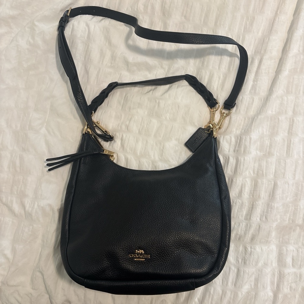 Coach Black Leather Shoulder Bag